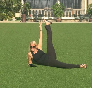 Amy Reed doing Yoga
